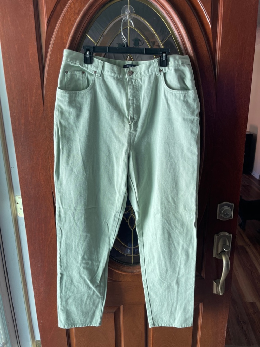 Bill Blass Easy Fit Mint Green High-Waist Jeans - Average length